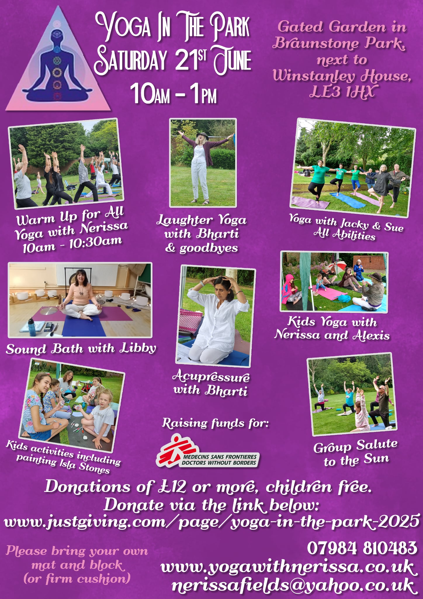 yoga in the park poster 2025